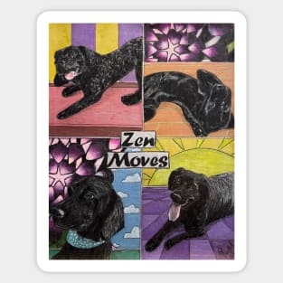 Zen Moves Yoga Dog Sticker